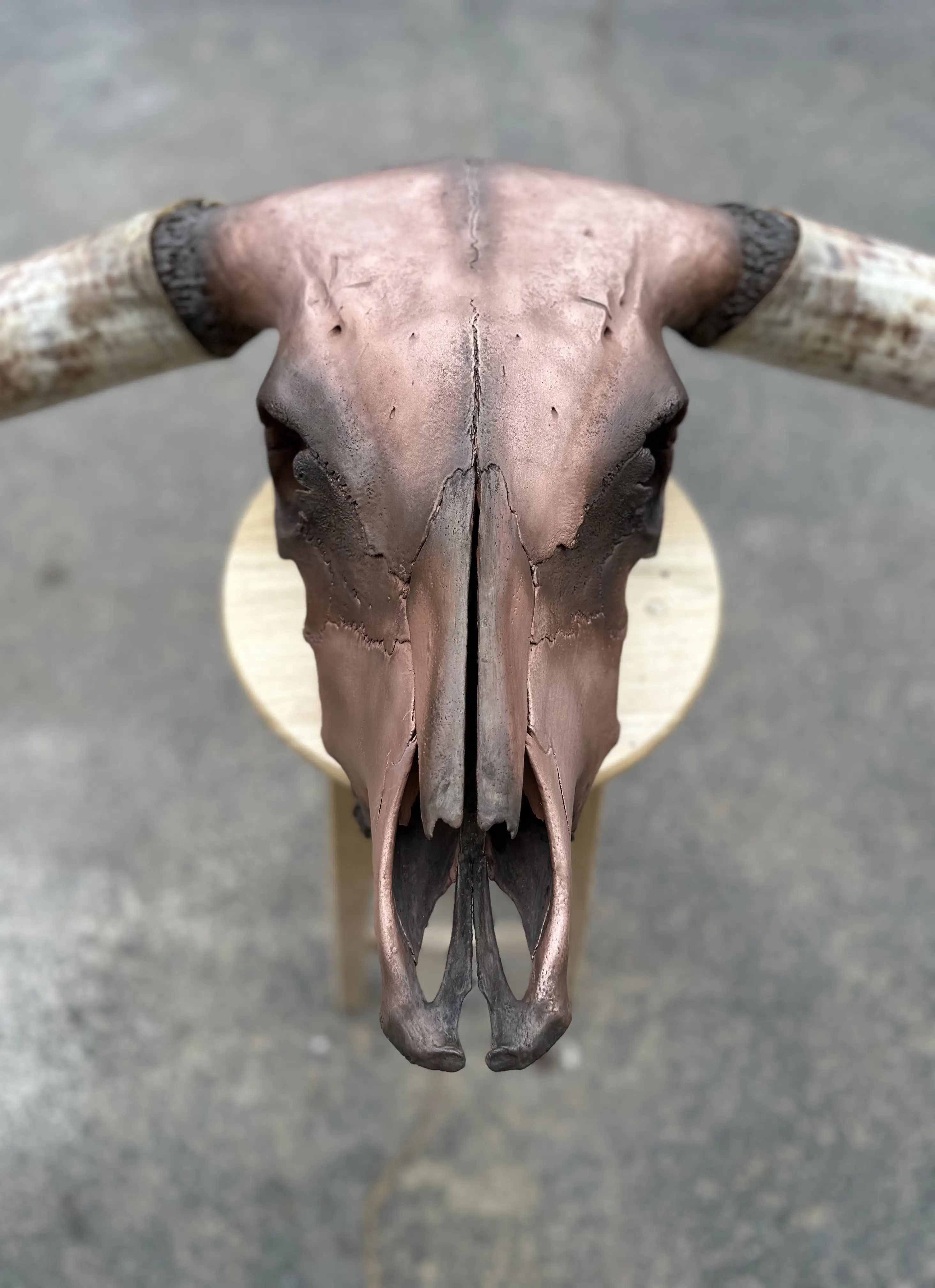 Multi-color patina application in progress