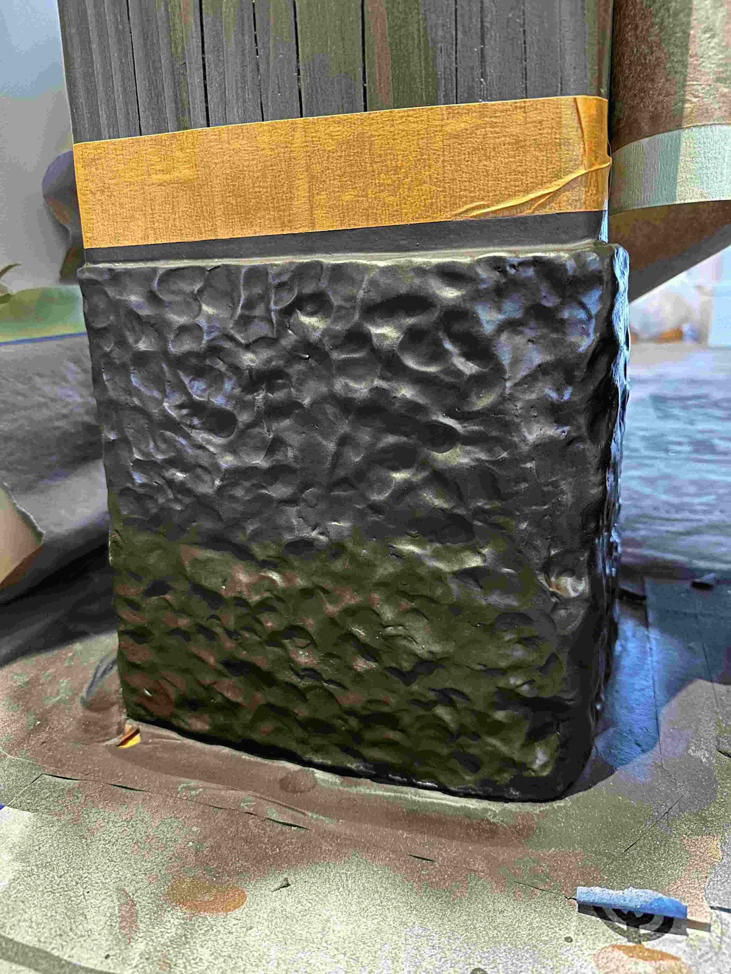 Troon seamless steel base copper countertop