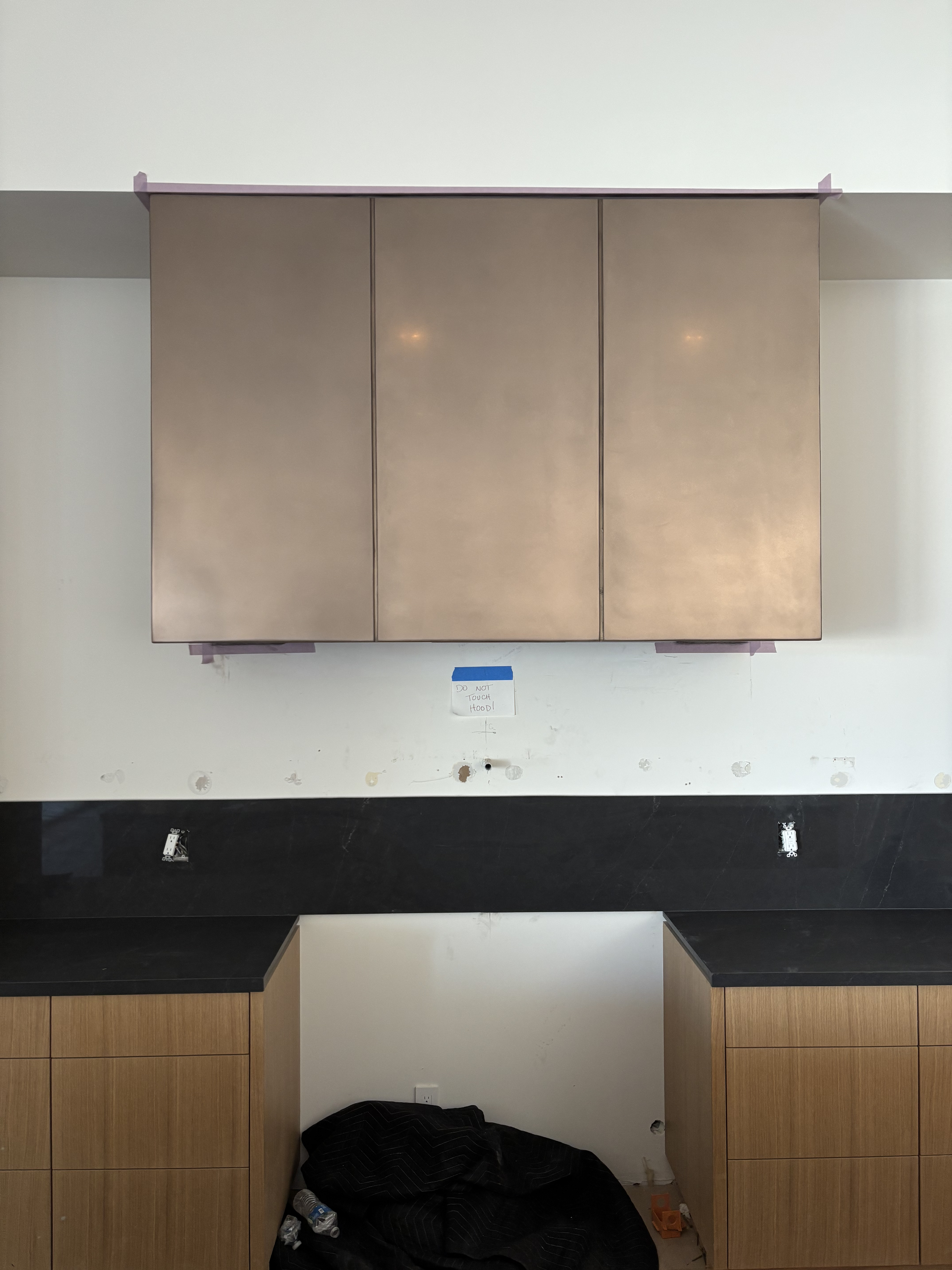 Scottsdale gold brass hood light patina