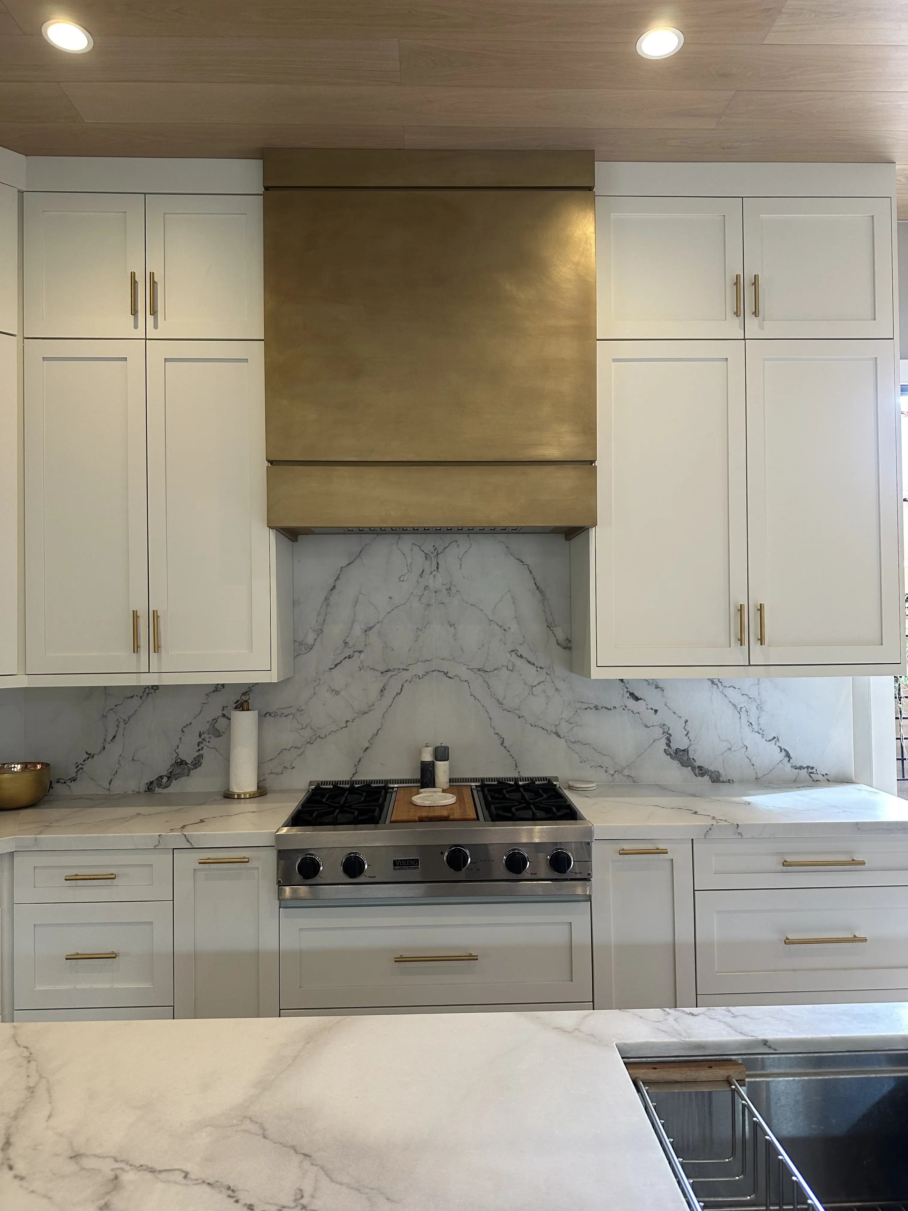 Paradise Valley gold brass hood